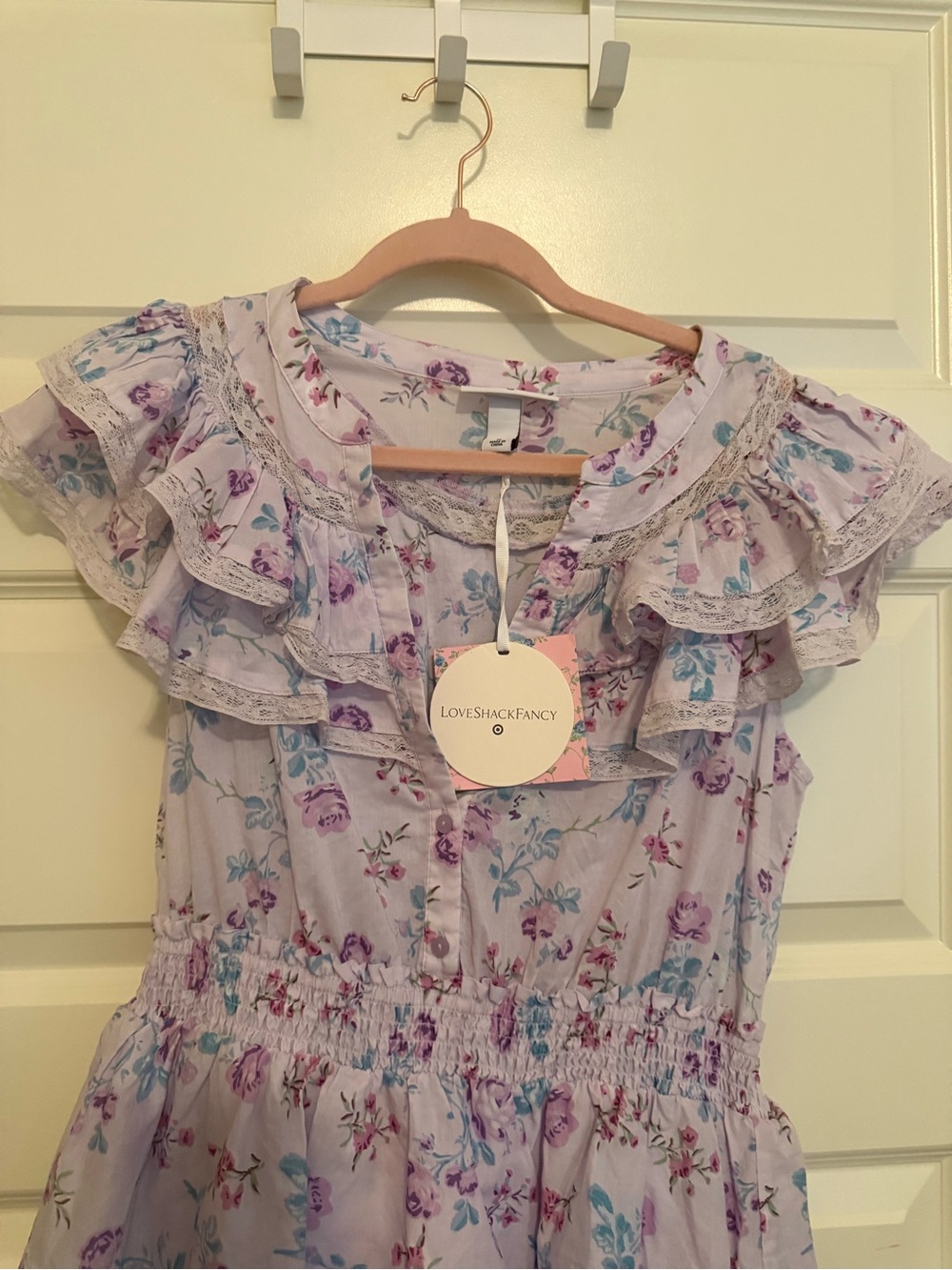 LoveShackFancy x Target Lilac Floral Ruffle Dress - Picture 4 of 7